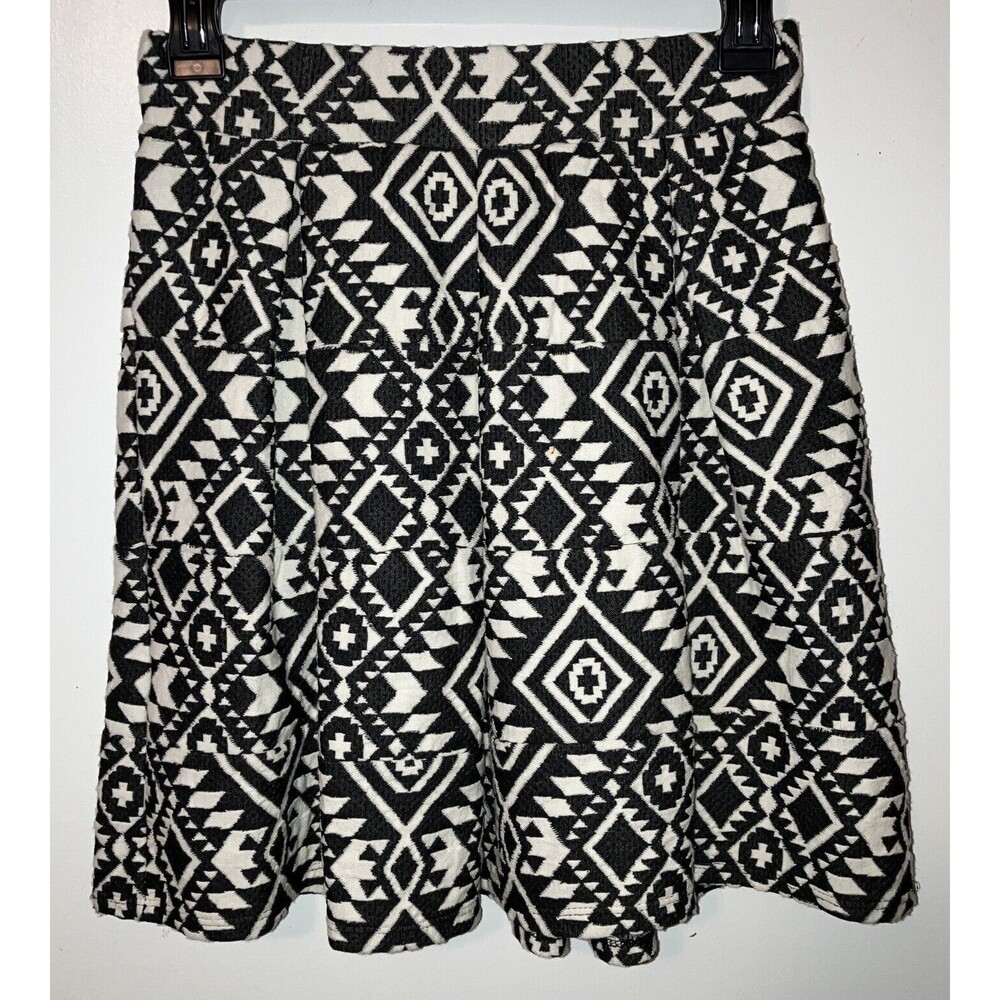 Xhilaration Pleated Skirt Size XS Pull On Aztec Print Above Knee Y2K Gorpcore